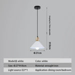 Suspension Led Nordique Métal Haston B - Blanc / Chaude Luminaire Chambre