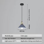 Suspension Led Nordique Métal Haston B - Gris / Chaude Luminaire Chambre