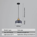 Suspension Led Nordique Métal Haston C - Gris / Chaude Luminaire Chambre