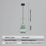 Suspension Led Nordique Métal Haston D - Vert / Chaude Luminaire Chambre