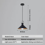 Suspension Led Nordique Métal Haston E - Noir / Chaude Luminaire Chambre