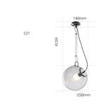 Suspension Led Octave En Verre Sphérique 25Cm / Froide Luminaire Chambre