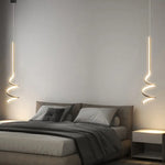 Suspension Led Ondulée Minimaliste Polino Luminaire Chambre