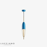 Suspension Led Originale (Bleue Ou Dorée) A - Bleu Luminaire Chambre