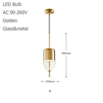 Suspension Led Originale (Bleue Ou Dorée) B - Doré Luminaire Chambre