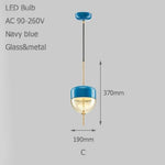 Suspension Led Originale (Bleue Ou Dorée) C - Bleu Luminaire Chambre