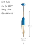 Suspension Led Originale (Bleue Ou Dorée) Luminaire Chambre