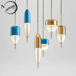 Suspension Led Originale (Bleue Ou Dorée) Luminaire Chambre