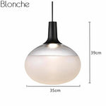 Suspension Led Ovale Blanche Design Luminaire Cuivre