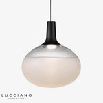 Suspension Led Ovale Blanche Design Luminaire Cuivre