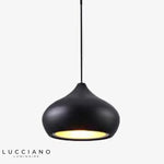 Suspension Led Ovale Multicolore Noir Luminaire Chambre