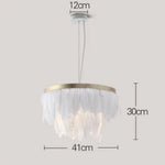 Suspension Led Ovale Plumes Colorées Luminaire Chambre