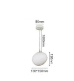 Suspension Led Ovale Verre Blanc 13Cm Luminaire Chambre