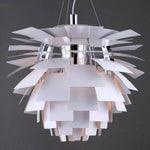 Suspension Led Plaques Colorées Pinecone Blanc / 38Cm Luminaire Chambre