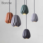 Suspension Led Résine Colorée Hang Luminaire Chambre