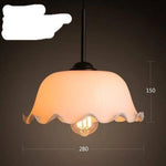 Suspension Led Rétro Avec Abat-Jour Courbé Blanc Luminaire Chambre