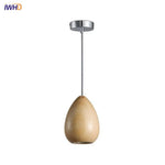 Suspension Led Rétro Boule Bois Luminaire Chambre