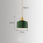 Suspension Led Rétro Verre Vert Yuja Luminaire Chambre