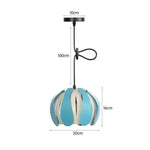 Suspension Led Ronah Abat-Jour Coloré Bleu - 20Cm Luminaire Chambre