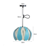 Suspension Led Ronah Abat-Jour Coloré Bleu - 30Cm Luminaire Chambre