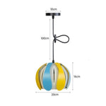 Suspension Led Ronah Abat-Jour Coloré Bleu Et Jaune - 20Cm Luminaire Chambre