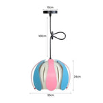 Suspension Led Ronah Abat-Jour Coloré Bleu Et Rose - 30Cm Luminaire Chambre