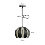 Suspension Led Ronah Abat-Jour Coloré Noir - 20Cm Luminaire Chambre