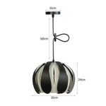 Suspension Led Ronah Abat-Jour Coloré Noir - 30Cm Luminaire Chambre