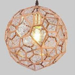 Suspension Led Ronde Ajourée Rose Gold / 40Cm Luminaire Doré