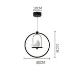 Suspension Led Ronde Avec Oiseau Luminaire Chambre