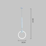 Suspension Led Ronde Jaxlong Dorée Bleu Luminaire Chambre