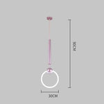 Suspension Led Ronde Jaxlong Dorée Violet Luminaire Chambre