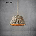 Suspension Led Rustique Avec Cordage Luminaire Chambre