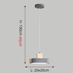 Suspension Led Scandinave Ainhara Bois Gris / Chaude Luminaire Chambre