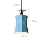 Suspension Led Scandinave En Métal Coloré Bleu Luminaire Chambre