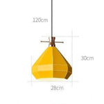 Suspension Led Scandinave En Métal Coloré Jaune Luminaire Chambre