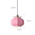 Suspension Led Scandinave En Métal Coloré Rose Luminaire Chambre