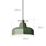 Suspension Led Scandinave En Métal Coloré Vert Luminaire Chambre