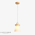 Suspension Led Scandinavie Kaylie Verre Bois A / Chaude Luminaire Chambre