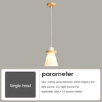 Suspension Led Scandinavie Kaylie Verre Bois Luminaire Chambre