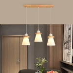 Suspension Led Scandinavie Kaylie Verre Bois Luminaire Chambre