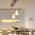 Suspension Led Scandinavie Kaylie Verre Bois Luminaire Chambre