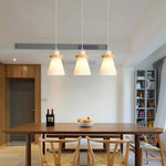 Suspension Led Scandinavie Kaylie Verre Bois Luminaire Chambre