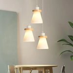 Suspension Led Scandinavie Kaylie Verre Bois Luminaire Chambre