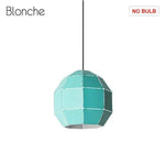 Suspension Led Sphérique Métal Coloré A / Bleu Luminaire Chambre