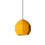 Suspension Led Sphérique Métal Coloré A / Jaune Luminaire Chambre