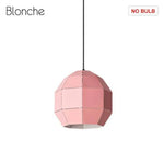 Suspension Led Sphérique Métal Coloré A / Rose Luminaire Chambre