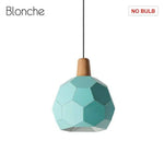 Suspension Led Sphérique Métal Coloré B / Bleu Luminaire Chambre