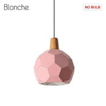 Suspension Led Sphérique Métal Coloré B / Rose Luminaire Chambre