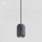 Suspension Led Style Pierre Loft Gris Foncé Luminaire Chambre